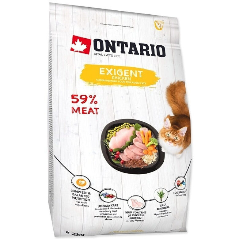 Cat dry food Ontario Cat Exigent 2 kg