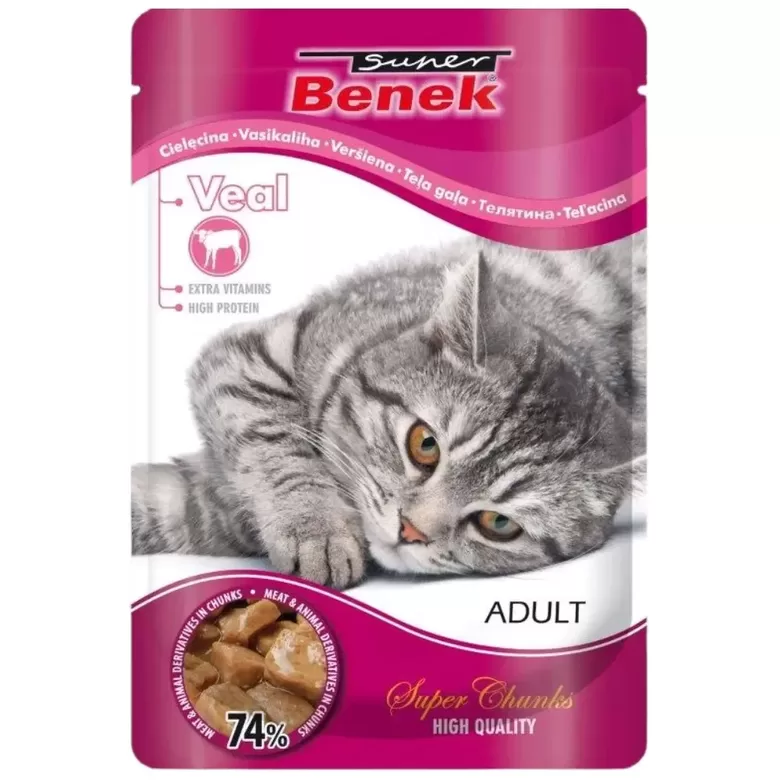 Konservi Super Benek Pouch veal 100 g