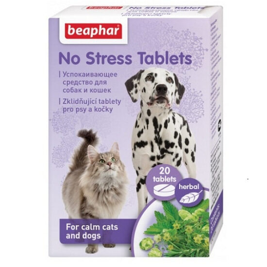 Calming agent: Beaphar No stress Tablets Dog/Cat, 20 tablets.