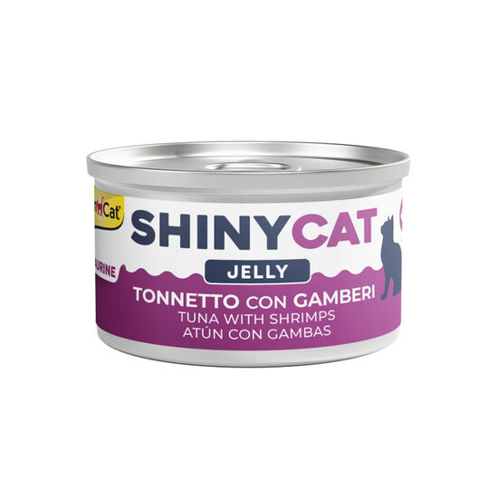 Konservēta barība kaķiem Gimborn SHINYCAT Jelly Tuna with Shrimps 70g