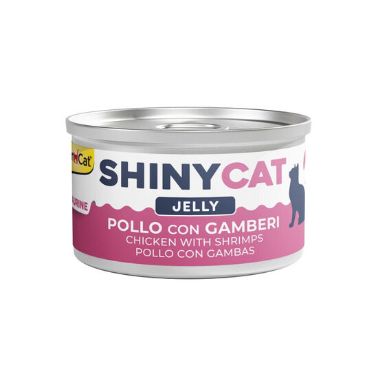 Konservēta barība kaķiem Gimborn SHINYCAT Jelly Chicken with Shrimps 70g