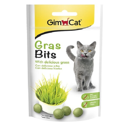 Vitamīnizēta papildbarība GimCat Gras Bits 50g