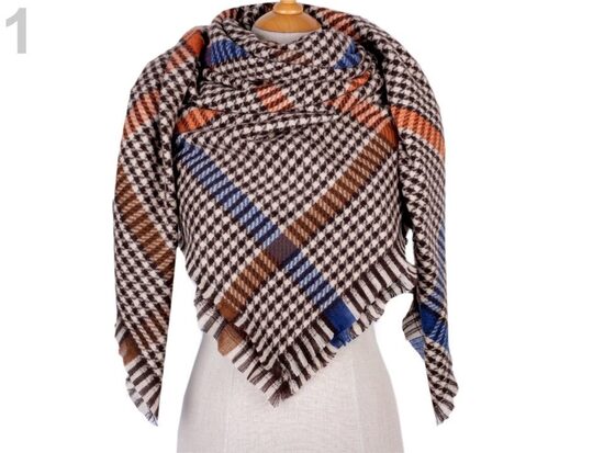 Scarf LIDIJA 125x125cm brown