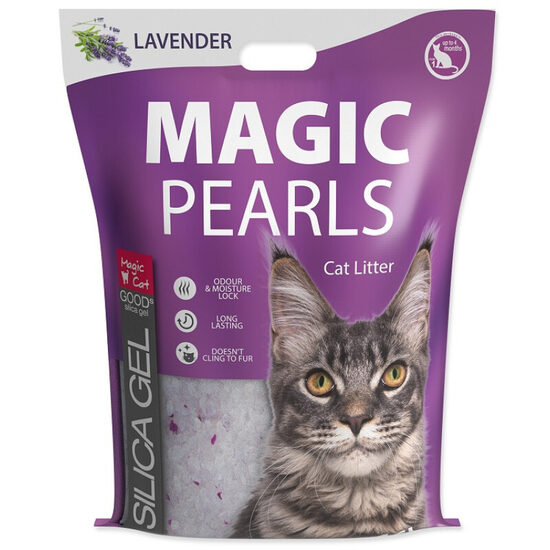 Silikona pakaiši kaķu tualetei Magic Pearl Lavender 16 l
