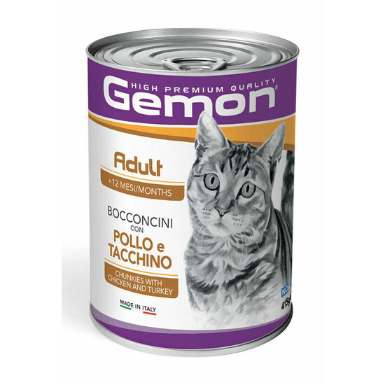 Cat wet food Gemon Cat Adult Chunkies with Chicken and Turkey 415 g