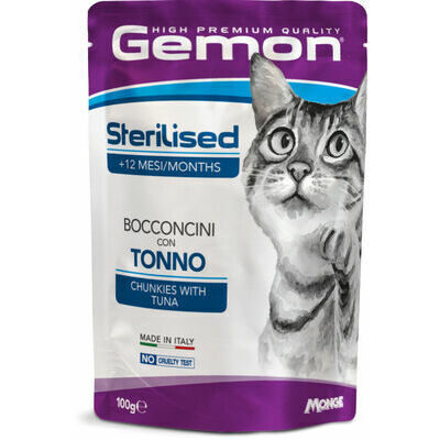 Cat wet food Gemon Cat Pouch Chunkies with Tuna 100 g
