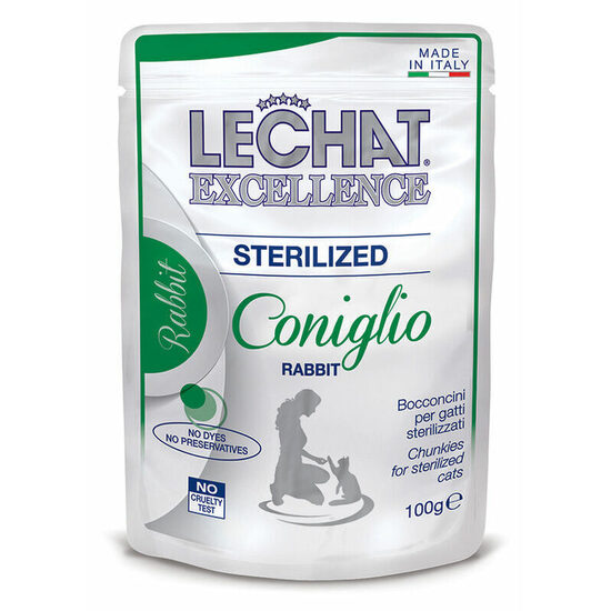 Wet cat food LeChat Excellence Pouch Sterilized Chunkies with Rabbit 100 g