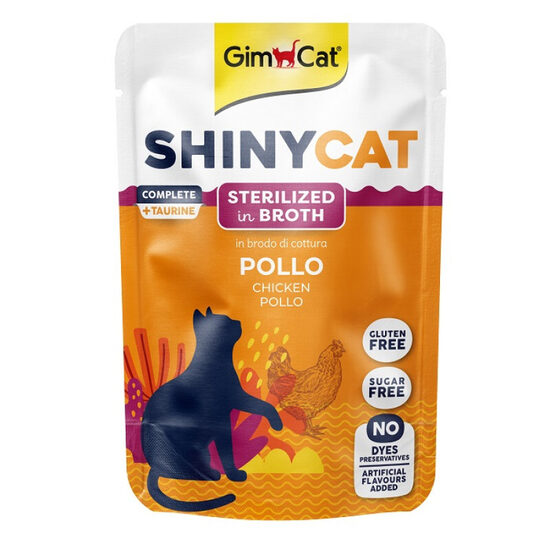 Konservēta barība kaķiem Gimborn SHINYCAT Pouch Sterilized Chicken 70g