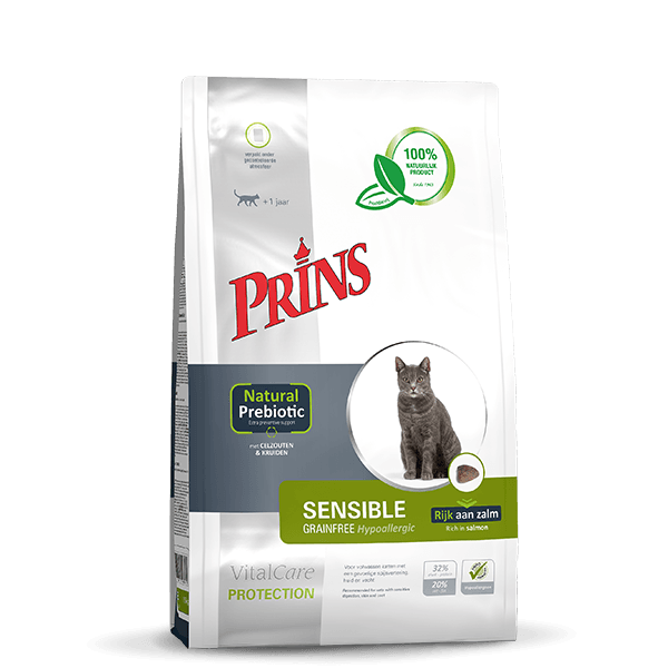 Prins VitalCare Protection SENSIBLE GRAINFREE Hypoallergic sausā kaķu barība