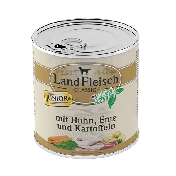 Konservi Landfleisch kucēniem ar mājputnu+pīli+kartupeļiem 800 g