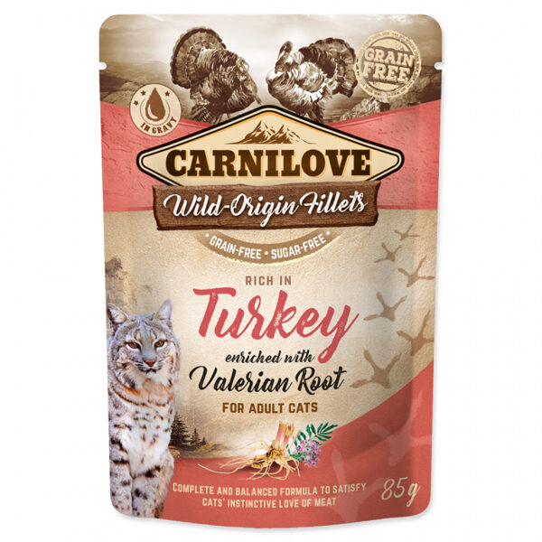 CARNILOVE Pouch Turkey with Valerian Root cat wet food