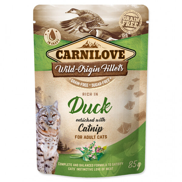 Carnilove Cat Pouch Duck Catnip 85g cat wet food