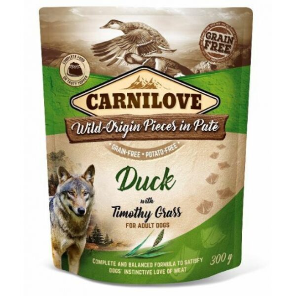 Carnilove Pate Duck with Timothy Grass 300g konservi suņiem