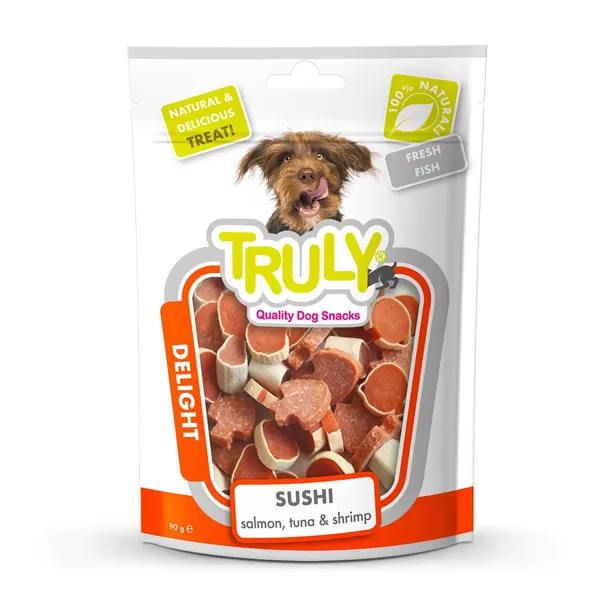 Truly Dogs Sushi Salmon, Tuna & Shrimps 90 g suņu kārums