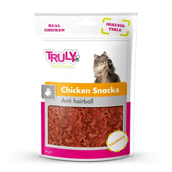 Truly Cats Chicken Snacks "Anti-Hairball" 50 g kārumi kaķim