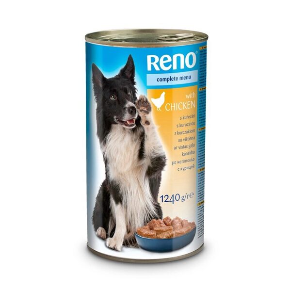 Mitrā barība konservi suņiem RENO 1,24kg