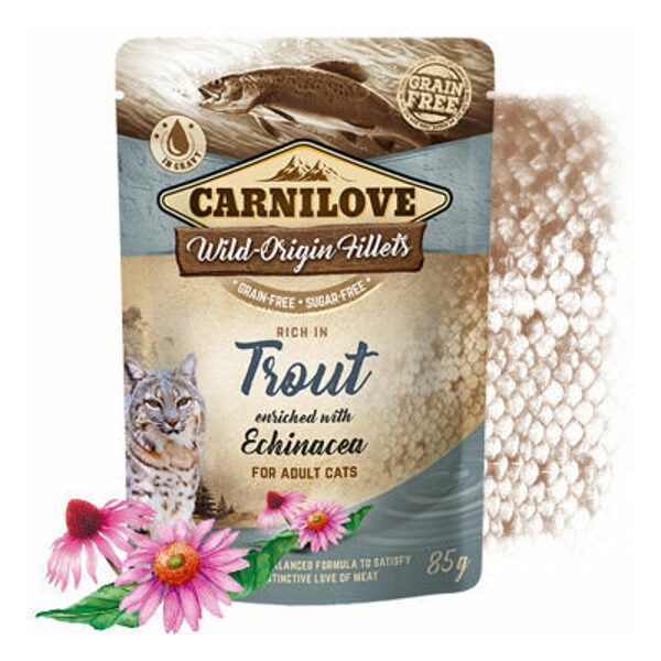 Carnilove Cat Pouch Trout Echinacea 85g cat wet food