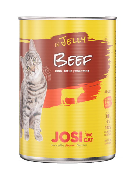 Konservi kaķiem Josera JosiCat Beef in jelly 400g