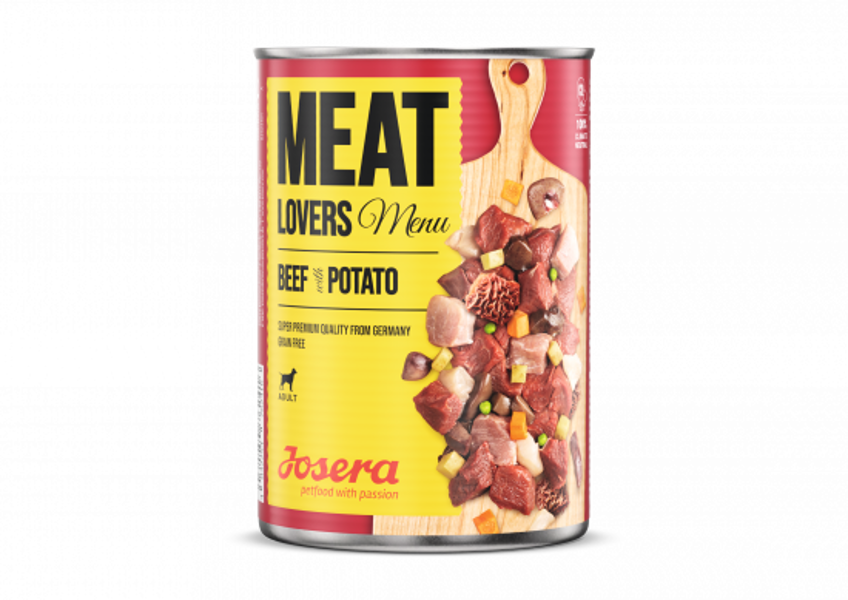 Konservi Josera suņiem Meat Lovers Menu Beef with Potato 800g