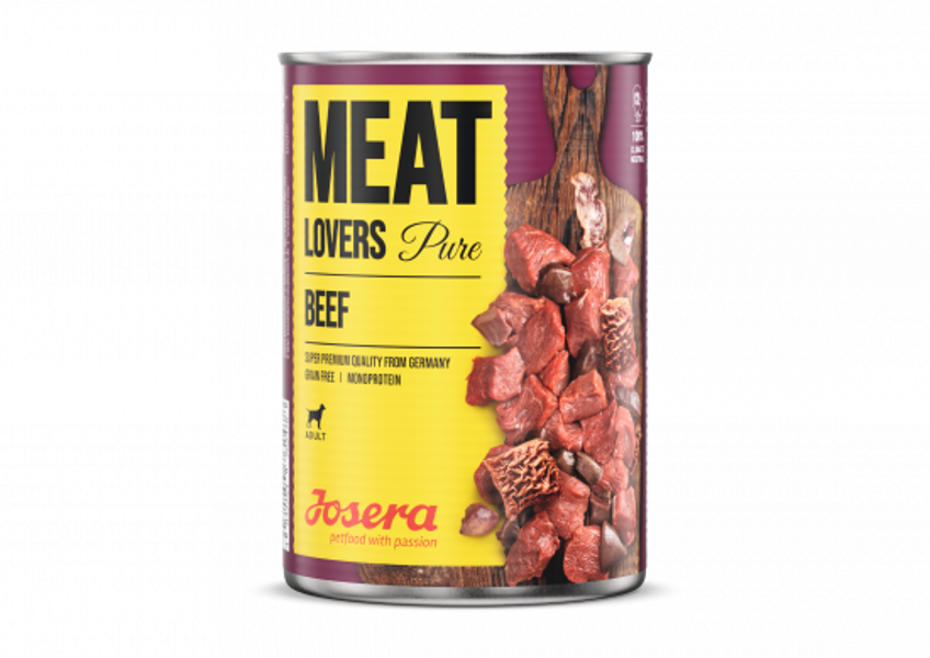 Konservi suņiem Josera Meat Lovers Pure Beef 800g